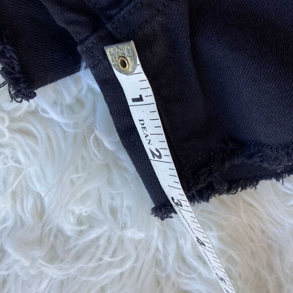 Hayden Los Angeles 100% Cotton Black Frayed Hem Distressed Shorts Women’s 1XL - Picture 9 of 10